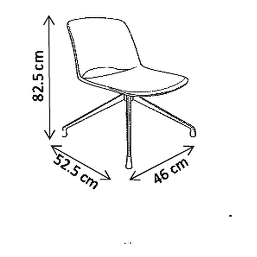 Silla de Oficina Operativa 4 Puntas - VERSA ALTUS PITCH - Concha - Asiento y Respaldo en Polipropileno - AL-614 - VERSA - NOGAL BEAT - Silla Operativa