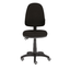 Silla operativa ALBAR E-90N SB negra con respaldo y asiento tapizados sobre base de nylon de cinco puntas