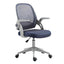 Silla operativa ALBAR LK-23 con respaldo en malla, asiento tapizado, brazos ajustables y base de nylon