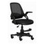 Silla de oficina operativa Albar LK-23D con respaldo en malla, asiento tapizado y base estrella de nylon