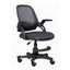 Silla de oficina operativa Albar LK-23D con respaldo en malla, asiento tapizado y base estrella de nylon