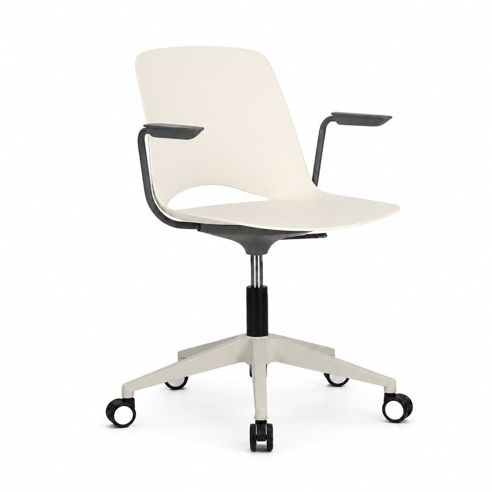 Silla de Oficina Operativa con Nylon - VERSA ALTUS PITCH - Estructura Aluminio - Asiento y Respaldo en Polipropileno - AL-618 - VERSA - NOGAL BEAT - Silla Operativa