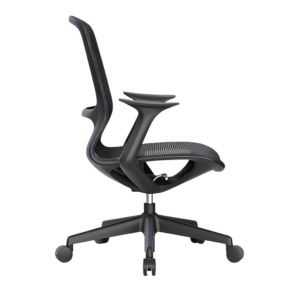 Silla de Oficina Operativa Ergonómica - OFFIHO RAINBOW OHE - 101 - Negro - Respaldo y Asiento en Malla - OHE-101Negro - OFFIHO - NOGAL BEAT - Silla de Oficina