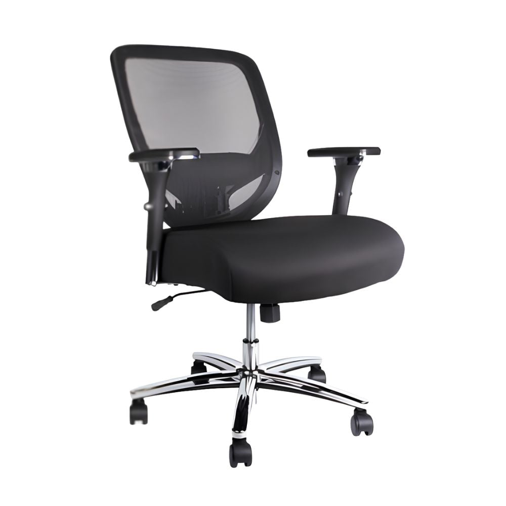 Silla de Oficina Operativa - OFFIHO WIDE OHS - 41 - Negra - Brazos Ajustables - OHS - 41 - OFFIHO - NOGAL BEAT - Sillas de oficina