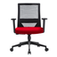 Silla de oficina operativa GERSA DUNA de respaldo bajo con respaldo en malla, soporte lumbar, brazos ajustables y base de nylon.