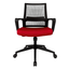 Silla de oficina operativa Gersa E-17551-INY negra con respaldo en malla, asiento tapizado y base de nylon