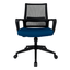 Silla de oficina operativa Gersa E-17551-INY negra con respaldo en malla, asiento tapizado y base de nylon