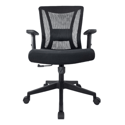 Silla De Oficina Operativa Soporte Lumbar - MIKO - Negro - Respaldo En Malla y Asiento Tapizado - Miko - GERSA - NOGAL BEAT - Sillas de Oficina