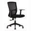 Silla de oficina operativa TECHNO CLICK con respaldo Smartmesh, asiento tapizado y base de 5 puntas en nylon.