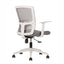 Silla de oficina operativa TECHNO CLICK con respaldo Smartmesh, asiento tapizado y base de 5 puntas en nylon.