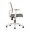 Silla de oficina operativa TECHNO CLICK con respaldo Smartmesh, asiento tapizado y base de 5 puntas en nylon.