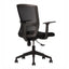 Silla de oficina operativa TECHNO CLICK con respaldo Smartmesh, asiento tapizado y base de 5 puntas en nylon.