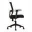 Silla de oficina operativa TECHNO CLICK con respaldo Smartmesh, asiento tapizado y base de 5 puntas en nylon.