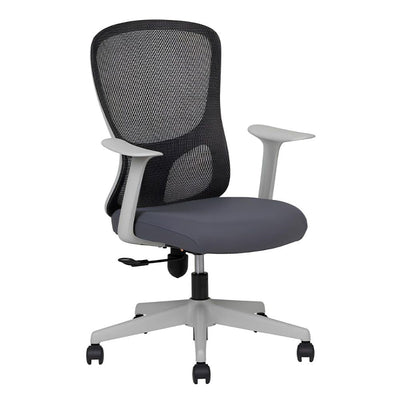 Silla de Oficina Operativa - TECHNO JOURNEY RESPALDO BAJO - Gris - Respaldo en Malla y Asiento Tapizado - JOURNEY RESPALDO BAJO - Techno - NOGAL BEAT - Sillas de Oficina