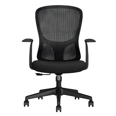 Silla de Oficina Operativa - TECHNO JOURNEY RESPALDO BAJO - Negro - Respaldo en Malla y Asiento Tapizado - Journey Respaldo Bajo Negra - Techno - NOGAL BEAT - Sillas de Oficina