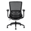 Silla operativa Techno Soul Express Black de respaldo bajo en malla negra, asiento tapizado y base de nylon