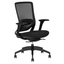 Silla operativa Techno Soul Express Black de respaldo bajo en malla negra, asiento tapizado y base de nylon