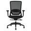 Silla operativa Techno Soul Express Black de respaldo bajo en malla negra, asiento tapizado y base de nylon
