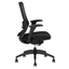 Silla operativa Techno Soul Express Black de respaldo bajo en malla negra, asiento tapizado y base de nylon