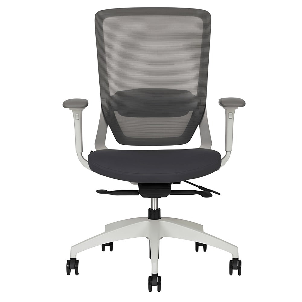 Silla de oficina operativa Techno Soul Express White respaldo bajo blanca con respaldo en malla y soporte lumbar