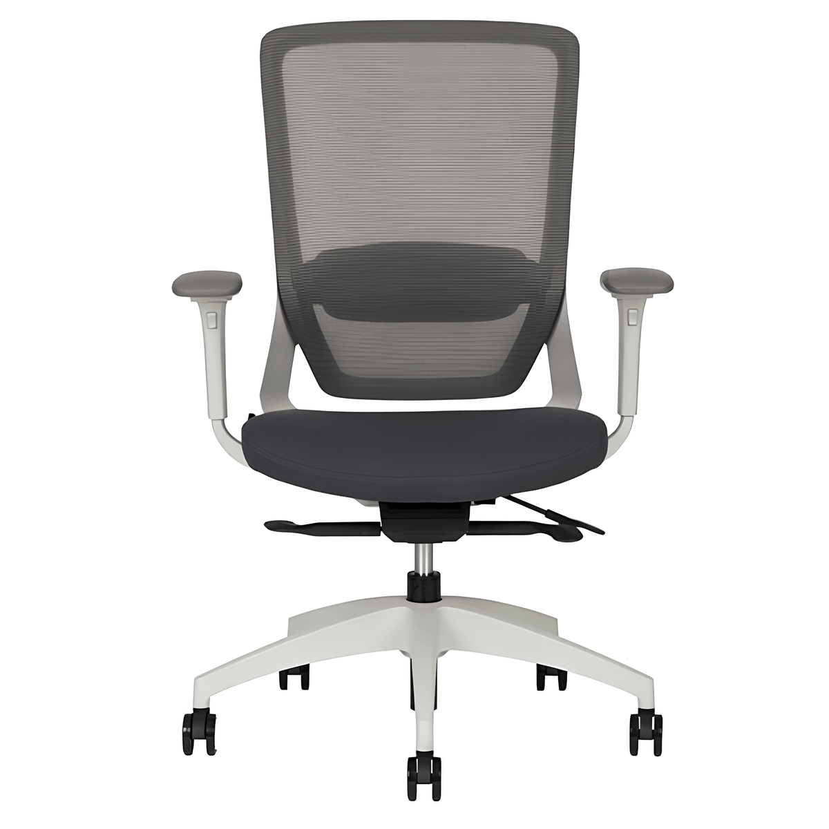 Silla de oficina operativa Techno Soul Express White respaldo bajo blanca con respaldo en malla y soporte lumbar