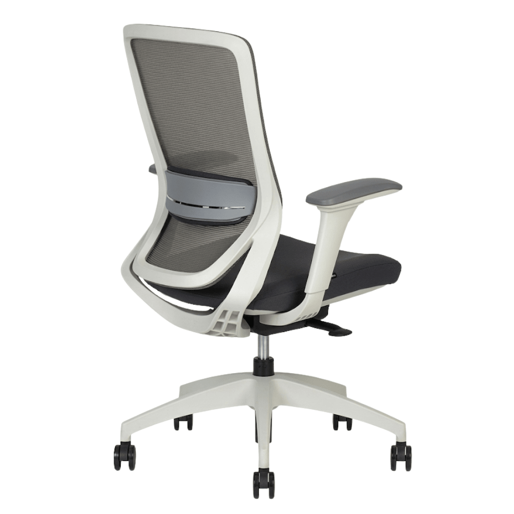 Silla de oficina operativa Techno Soul Express White respaldo bajo blanca con respaldo en malla y soporte lumbar