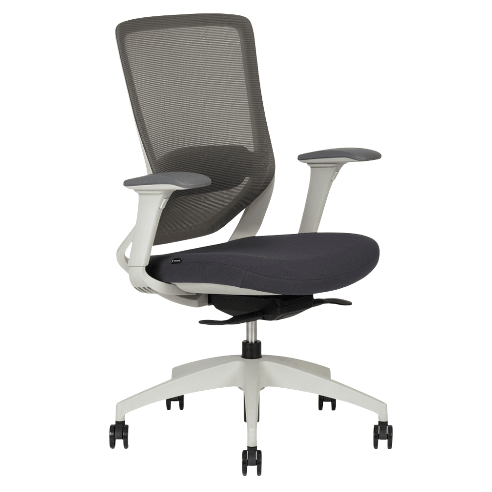 Silla de oficina operativa Techno Soul Express White respaldo bajo blanca con respaldo en malla y soporte lumbar