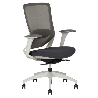 Silla de oficina operativa Techno Soul Express White respaldo bajo blanca con respaldo en malla y soporte lumbar