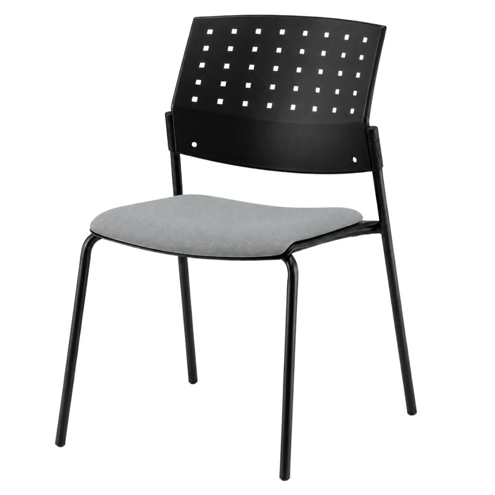 Silla de Oficina para Recepción Asiento Tapizado - LABENZE ARETA 06-00203 - Varios Colores - Patas Tubular Negro