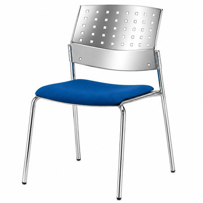 Silla de Oficina para Recepción Asiento Tapizado - LABENZE ARETA 1106-00223 - Varios Colores - Patas Tubular Cromado