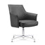 Silla de visita TECHNO DREAM con base de cuatro puntas en aluminio pulido y asiento tapizado.