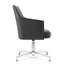 Silla de visita TECHNO DREAM con base de cuatro puntas en aluminio pulido y asiento tapizado.
