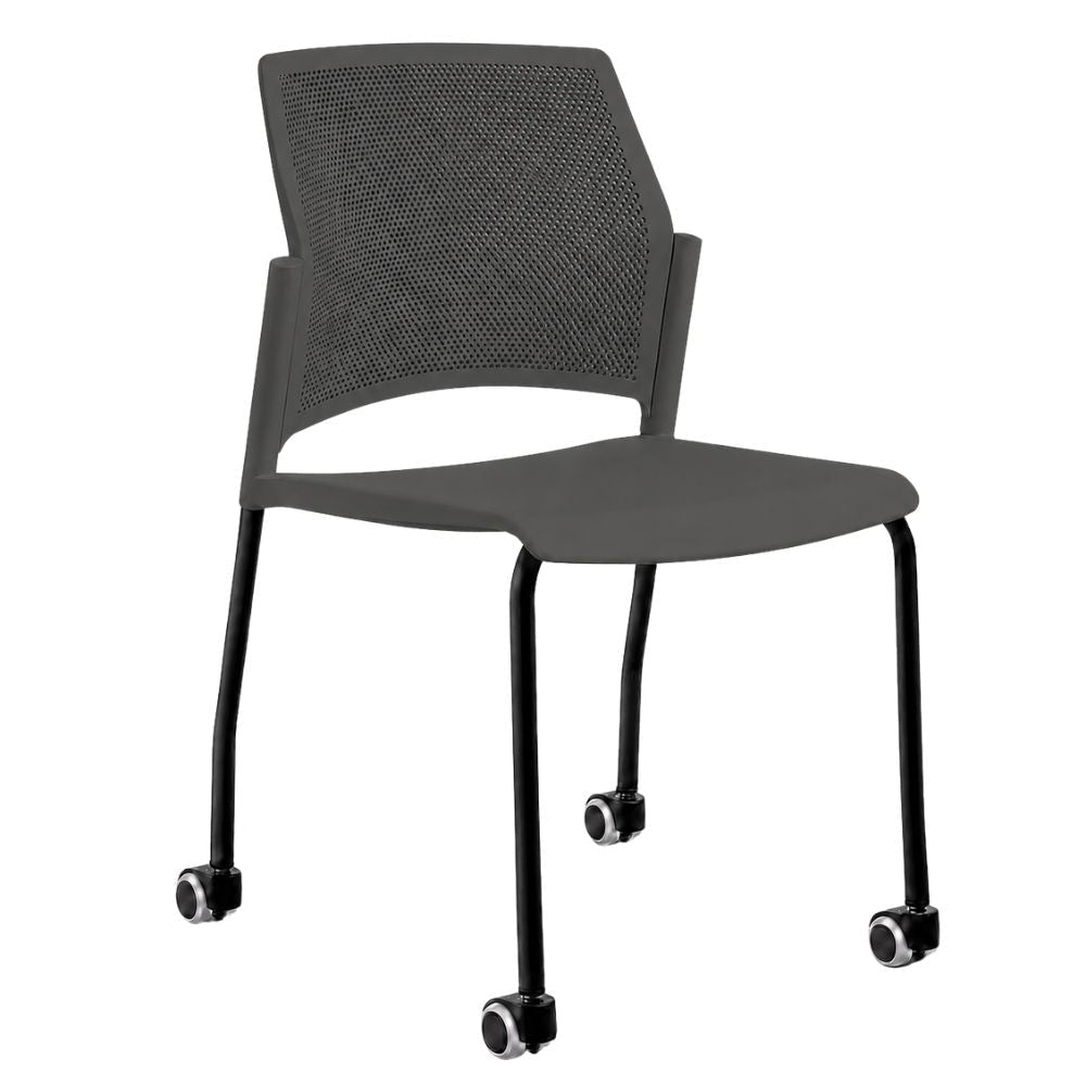 Silla de Oficina Respaldo Multiperforado - LABENZE REPLAY 106-0600R - Varios Colores - Tubular Negro y Apilable