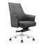 Silla de oficina secretarial Techno Dream de respaldo bajo tapizado con base de 5 puntas en aluminio pulido