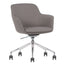 Silla secretarial Techno Hub tapizada con rodajas y base de aluminio pulido de 5 puntas