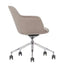 Silla secretarial Techno Hub tapizada con rodajas y base de aluminio pulido de 5 puntas