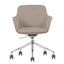 Silla secretarial Techno Hub tapizada con rodajas y base de aluminio pulido de 5 puntas