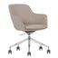 Silla secretarial Techno Hub tapizada con rodajas y base de aluminio pulido de 5 puntas