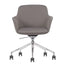 Silla secretarial Techno Hub tapizada con rodajas y base de aluminio pulido de 5 puntas