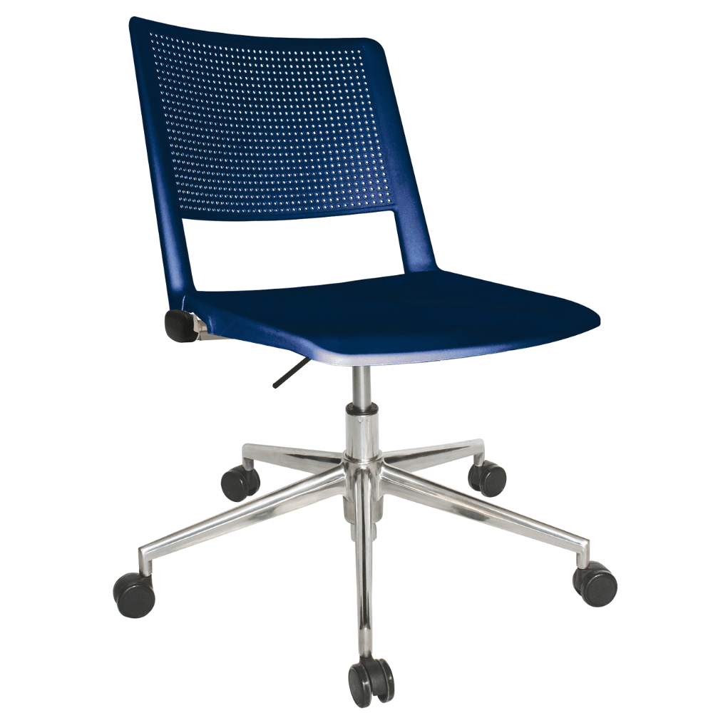 Silla de Oficina Secretarial Ergonómica - OFFIHO REVOLUTION OHS - 86AL - Kit Cromado - OHS-86AL - OFFIHO - NOGAL BEAT - Sillas de oficina