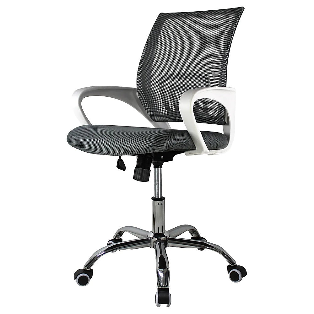 Silla de Oficina Secretarial - KINGSTRONG JM-107G SILL0543513 - Gris - Respaldo en Malla y Asiento Tapizado - SILL0543513 - Mundo In - NOGAL BEAT - Silla Secretarial
