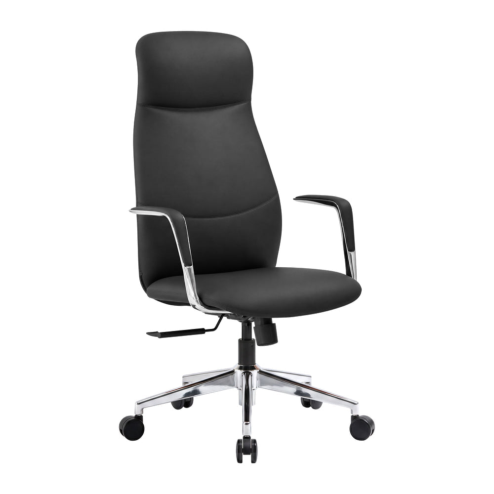 Silla de Oficina Secretarial para Consultorio - ZUO ROSALIND - Varios Colores - Asiento y Respaldo Tapizados en Piel - 111285 - Zuo - NOGAL BEAT - Silla Secretarial