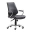 Silla de Oficina Secretarial para Home Office - ZUO ENTERPRISE - Varios Colores - Asiento y Respaldo Tapizados en Piel Sintética - 110882 - Zuo - NOGAL BEAT - Silla Secretarial