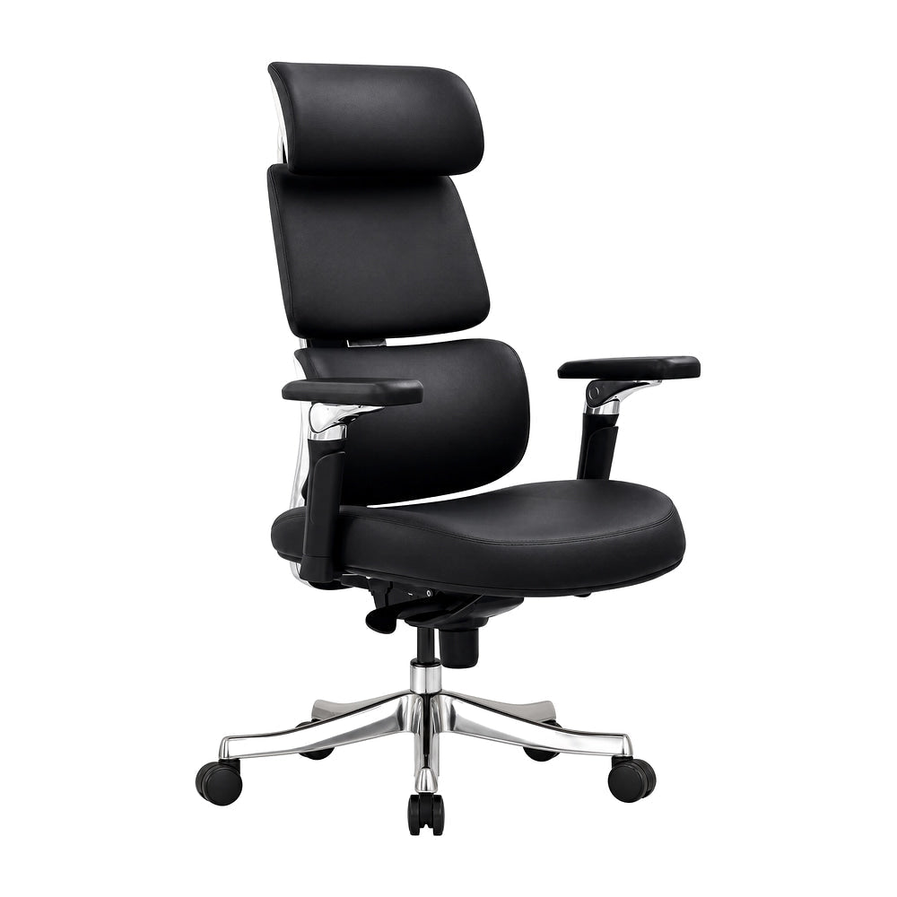 Silla de Oficina Secretarial para Home Office - ZUO PORTIA - Varios Colores - Asiento y Respaldo Tapizados en Piel - 111281 - Zuo - NOGAL BEAT - Silla Secretarial