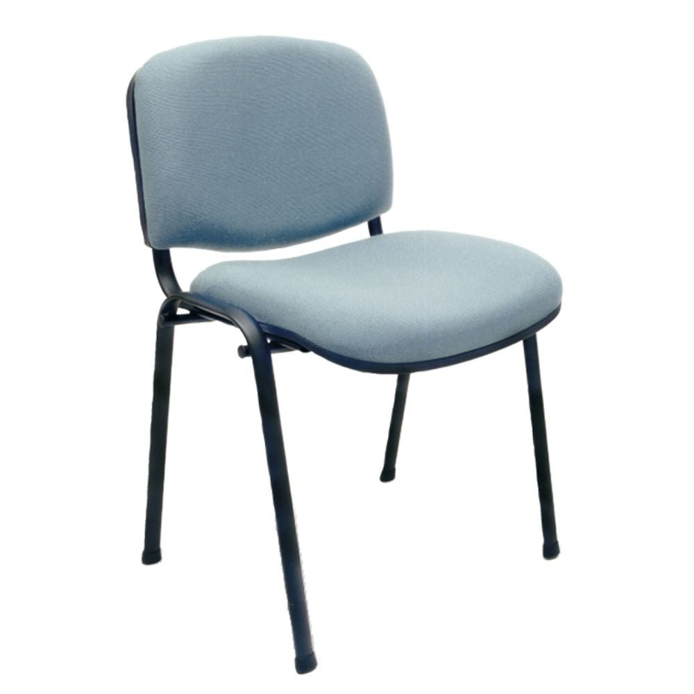 Silla de visita Albar A-135 estibable con estructura metálica y asiento y respaldo tapizados