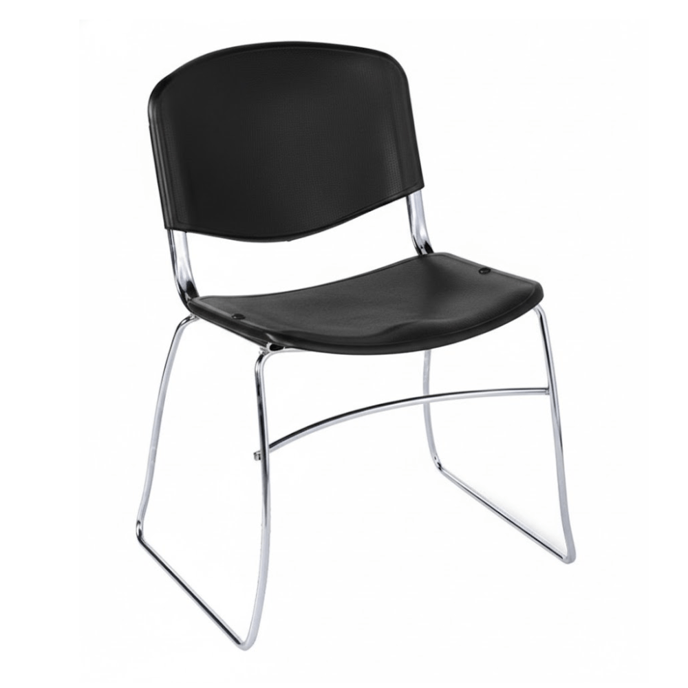 Silla de visita Albar A-145 CRL P con asiento y respaldo en polipropileno sin tapiz sobre base de acero