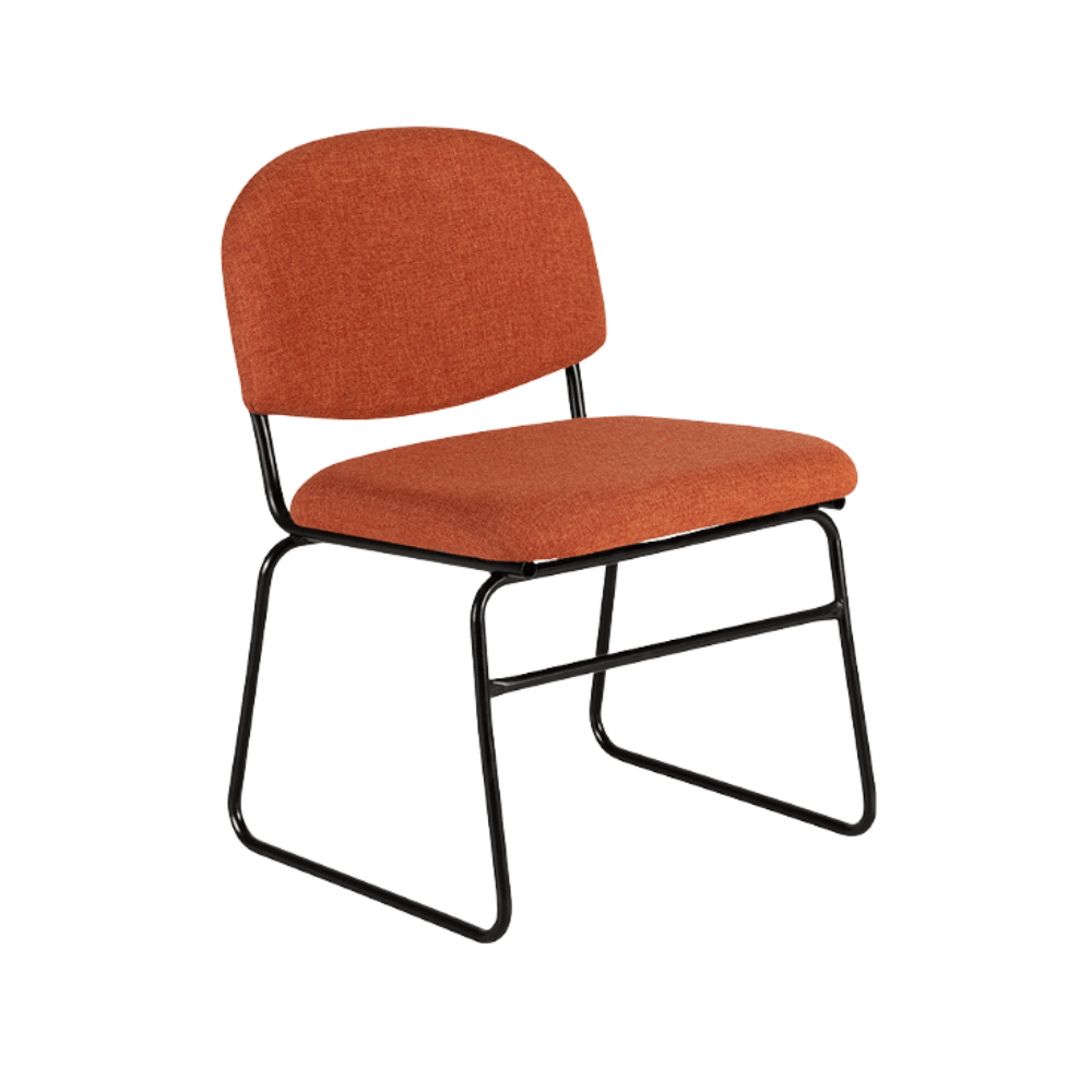 Silla De Oficina Visita - ALBAR AB - 750 - Asiento y Respaldo Tapizado - AB - 750 - ALBAR - NOGAL BEAT - Sillas de Oficina