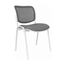 Silla de visita Albar M-120 con respaldo en malla, asiento tapizado y estructura tubular apilable