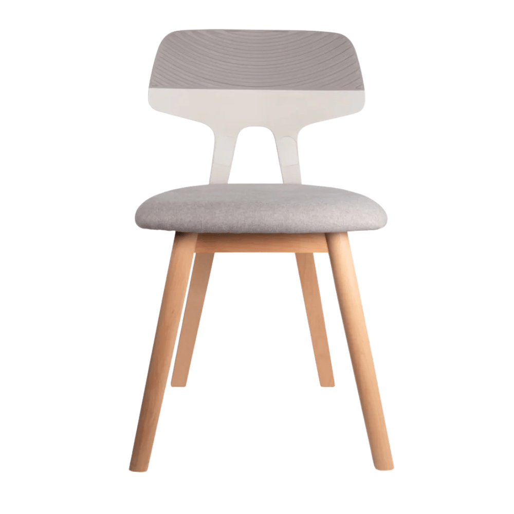 Silla de Oficina Visita Ergonómica - OFFIHO BLACK SHINE OHV - 80 GRIS - Asiento Tapizado y Respaldo en Malla - OHV-80 GRIS - NOGAL BEAT - NOGAL BEAT - Sillas de Oficina