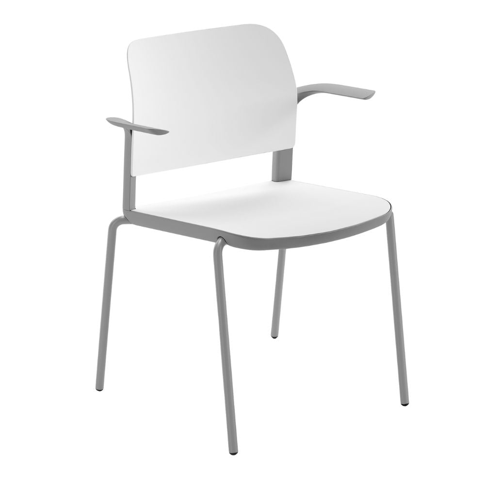 Silla de Oficina Visita Ergonómica - OFFIHO CIAO OHV - 11 - Varios Colores - Asiento y Respaldo en Polipropileno - OHV - 11B - OFFIHO - NOGAL BEAT - Sillas de Oficina